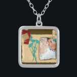 Aangepaste  fotocollage zilver vergulden ketting<br><div class="desc">Aangepaste  fotocollage</div>