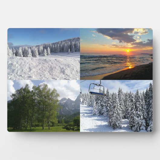 Aangepaste fotocollage zonder lijst met standaard  fotoplaat (voorkant)