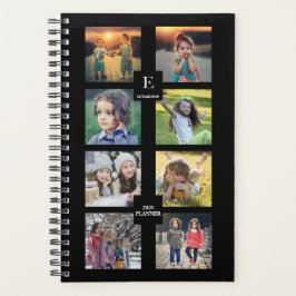 Aangepaste fotocollage zwart op maat planner