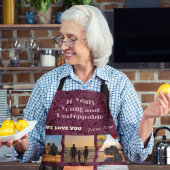 Aangepaste fotocollagecadeaus voor 70-jarige vrouw schort