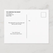 Aangepaste fotoconstructie Bedrijfsnaam Bedankt Briefkaart (Achterkant)
