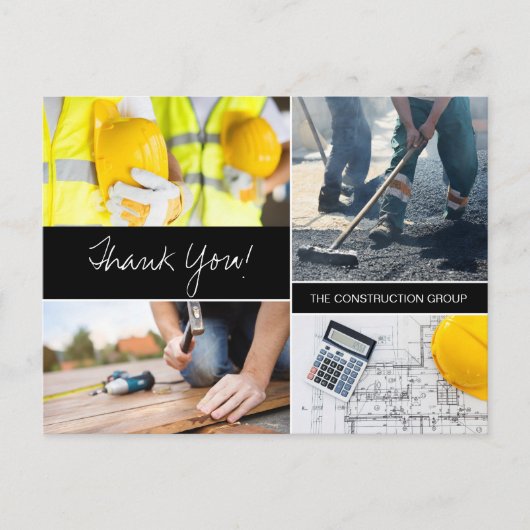Aangepaste fotoconstructie Bedrijfsnaam Bedankt Briefkaart (Voorkant)