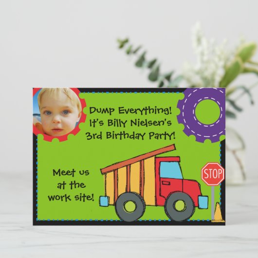 Aangepaste fotoconstructie - uitnodiging voor 5 x  (Staand voorkant)