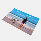 Aangepaste fotodeurmat Uw favoriete foto's Welkom Deurmat (Schuin)