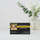 Aangepaste Fotodispatcher Goud Noodhulpdiensten Visitekaartje (Staand voorkant)