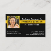Aangepaste Fotodispatcher Goud Noodhulpdiensten Visitekaartje (Voorkant)