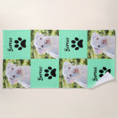 Aangepaste fotodoek met uw hond strandlaken (Voorkant)