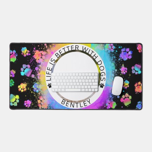 Aangepaste fotodog bureaumat (Keyboard & Muis)