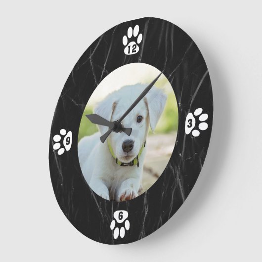 Aangepaste fotodog grote klok (Hoek)