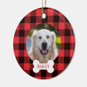 Aangepaste fotodog keramisch ornament (Links)