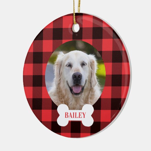 Aangepaste fotodog keramisch ornament (Links)