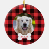 Aangepaste fotodog keramisch ornament (Achterkant)