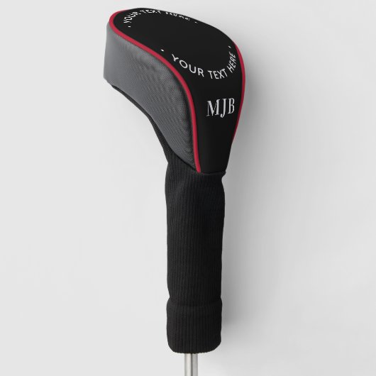 Aangepaste fotodriver Gepersonaliseerde Monogram G Golfheadcover (Schuin)