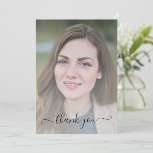 Aangepaste fotofeestdag - Hartelijk dank voor uw k Bedankkaart (Staand voorkant)