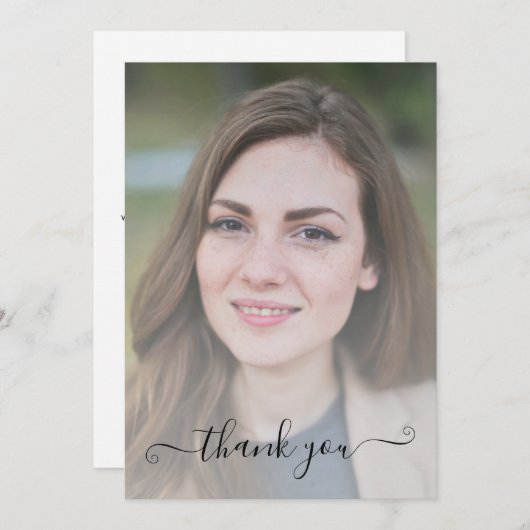 Aangepaste fotofeestdag - Hartelijk dank voor uw k Bedankkaart (Voorkant / Achterkant)