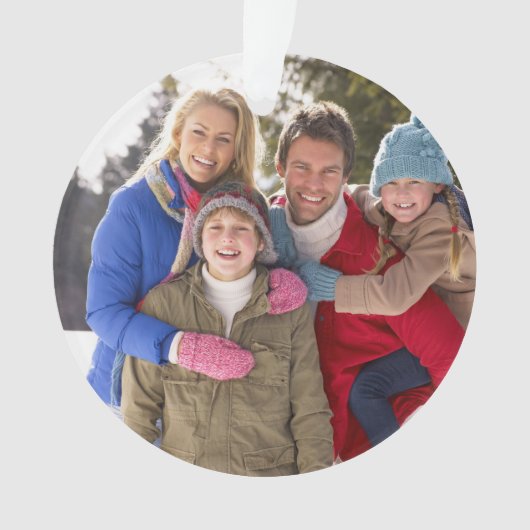 Aangepaste fotofeestdag ornament (voorkant)