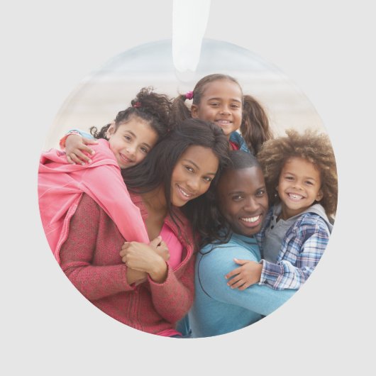 Aangepaste fotofeestdag ornament (voorkant)