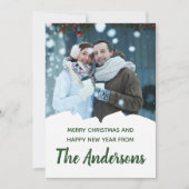 Aangepaste fotofeestdag Uw eigen bericht Kerstmis Kaart (Voorkant)