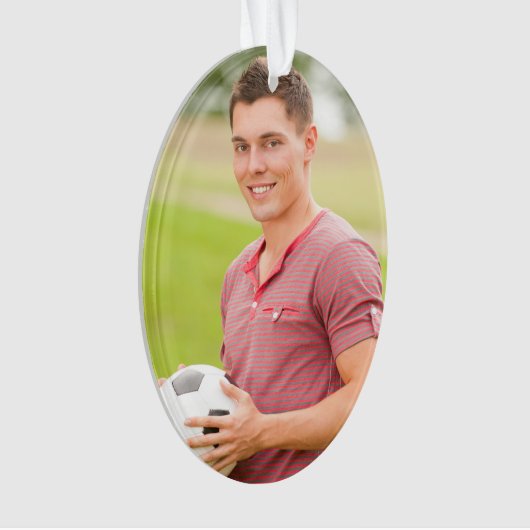 Aangepaste fotofeestelijke versiering ornament (voorkant)