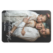 Aangepaste fotofeestkaart voor joyful Tidings Scri Magneet (Horizontaal)