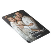 Aangepaste fotofeestkaart voor joyful Tidings Scri Magneet (Rechterzijde)