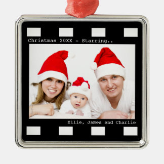 Aangepaste Fotofilm Reel Kerstmis Metalen Ornament
