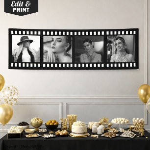 Aangepaste fotofilm strook banner, Hollywood-feest Spandoek