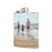 Aangepaste fotofleskcadeau met foto's en tekst heupfles (Links)