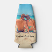 Aangepaste fotofleskool Uw foto's en tekst Flesjeskoeler (Voorkant)