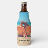 Aangepaste fotofleskool Uw foto's en tekst Flesjeskoeler (Fles Voorkant)