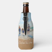 Aangepaste fotofleskool Uw foto's en tekst Flesjeskoeler (Fles Achterkant)