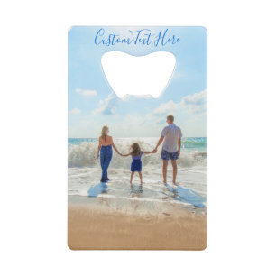Aangepaste Fotoflesopener met Gepersonaliseerde Te Creditkaart Flessenopener