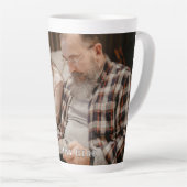 Aangepaste Fotogalerij en Gepersonaliseerde Tekst Latte Mok (Rechterhoek)