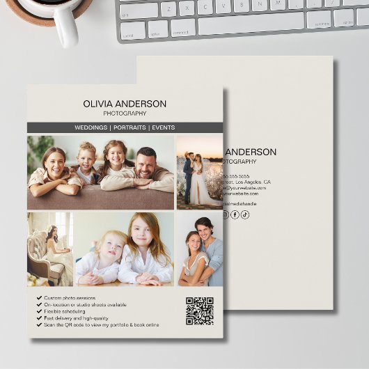 Aangepaste fotogalerij Fotografen Bedrijf Flyer