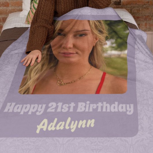 Aangepaste Fotogeschenken voor 21 Jaar Oud Vrouw V Sherpa Deken