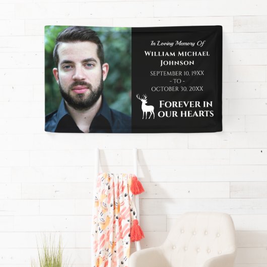 Aangepaste fotograaf voor altijd in ons hart Memor Spandoek (Insitu)