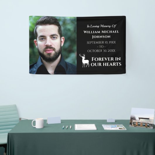 Aangepaste fotograaf voor altijd in ons hart Memor Spandoek (Beurs)