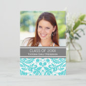 Aangepaste fotograafpartij uitnodiging Aqua (Staand voorkant)