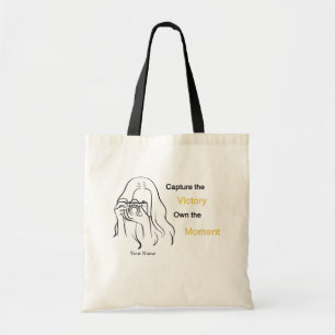 Aangepaste fotograafstas 2026 Sportmomenten Tote Bag