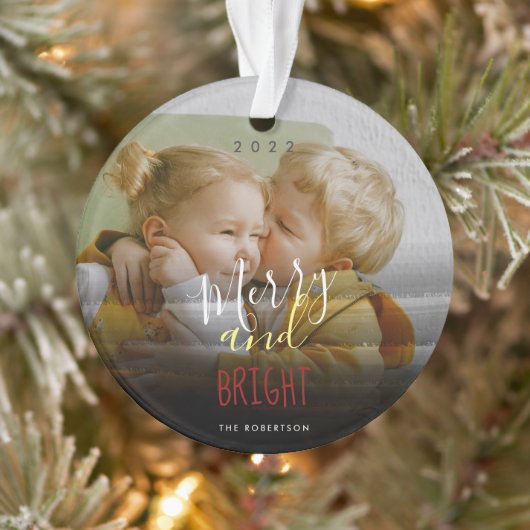 Aangepaste fotografie en heldere typografie ornament (Boom)