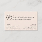 Aangepaste fotografie portret visitekaartje (Voorkant)