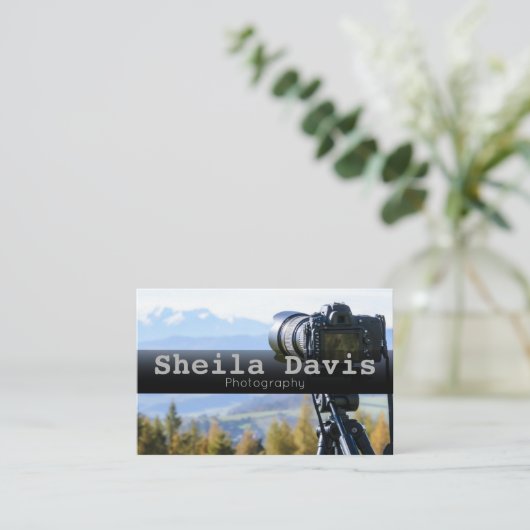 Aangepaste fotografie visitekaartje (Staand voorkant)