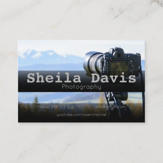 Aangepaste fotografie visitekaartje (Achterkant)