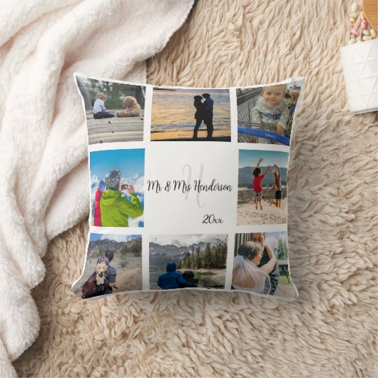 Aangepaste fotogrid van 8 foto's voor pasgetrouwde kussen (Deken)