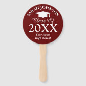 Aangepaste fotohand voor afgestudeerden in het mid handwaaier (Voorkant)