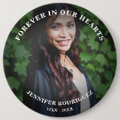 Aangepaste fotoherdenking van leven en dood ronde button 6,0 cm (Voorkant)