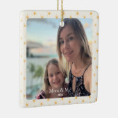 Aangepaste fotoherinnering | Mama en ik cadeau | G Keramisch Ornament (Rechts)