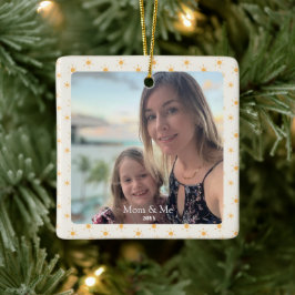 Aangepaste fotoherinnering | Mama en ik cadeau | G Keramisch Ornament