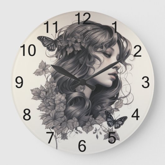 Aangepaste Fotoherinneringen Eenvoudig Modern Vier Grote Klok (Voorkant)