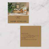 Aangepaste fotohomepage vierkante visitekaartje (Voorkant / Achterkant)